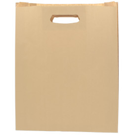 Paper Bag with Handles Kraft "Hawanna" Die Cut 41+10x42cm (50 Units) 