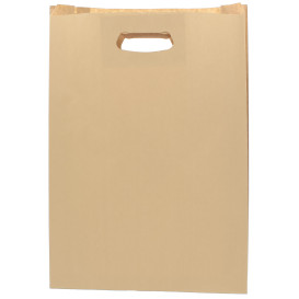 Paper Bag with Handles Kraft "Hawanna" Die Cut 31+8x42cm (250 Units)