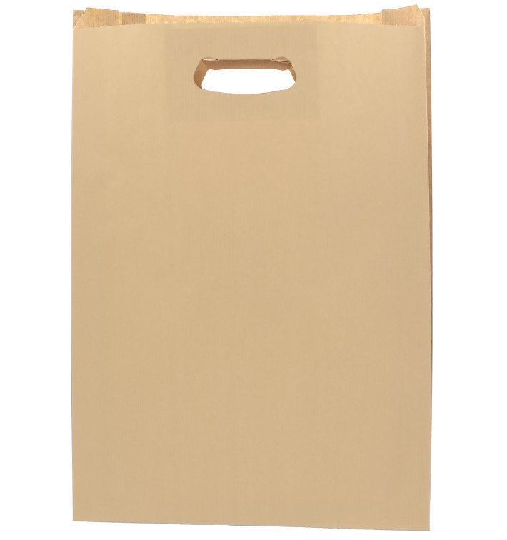 Paper Bag with Handles Kraft "Hawanna" Die Cut 31+8x42cm (250 Units) Paper Bag with Handles Kraft "Hawanna" Die Cut 31+8x42cm (250 Units)