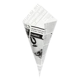 Paper Food Cone Grease-Proof "Times" 42cm 600g (1.000 Units)