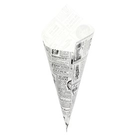 Paper Food Cone Grease-Proof "Times" 34cm 400g (1.000 Units)