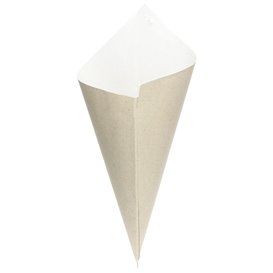 Paper Food Cone Natural 34cm 400g (200 Units)