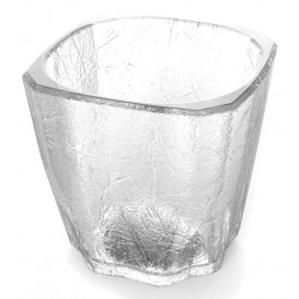 Plastic Glass SAN Reusable "Mini Drink" "Cube" 200ml (8 Units) 