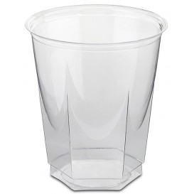 Plastic Cup PS Crystal Hexagonal shape 250ml (50 Units)