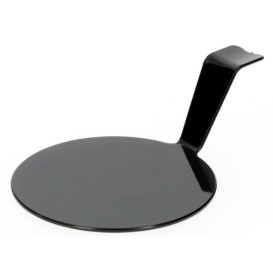 Tasting Plastic Plate PS "Gourmand" Black Ø4,5x2cm (600 Units)