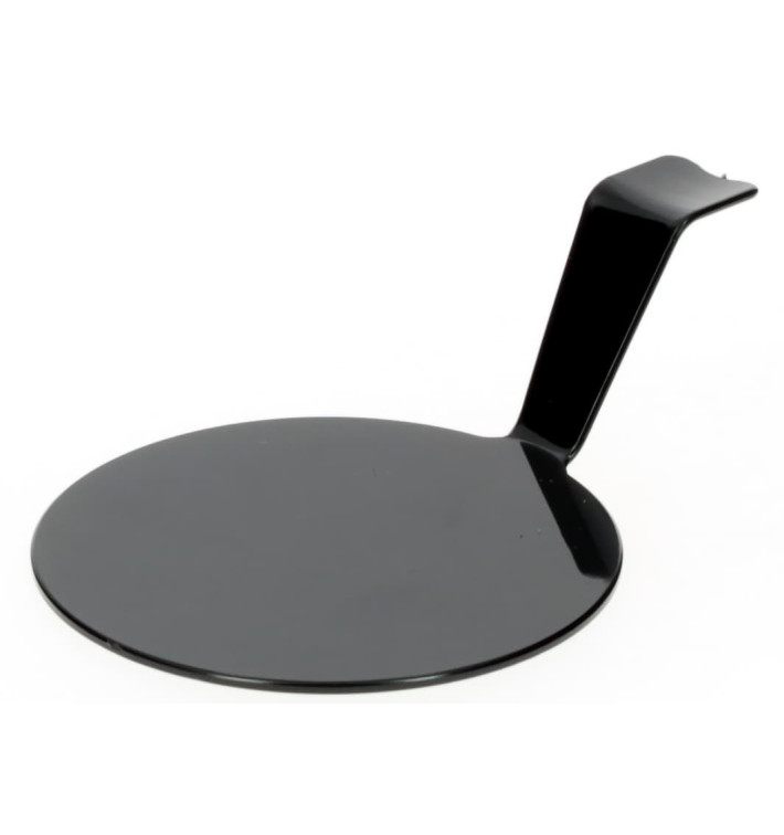 Tasting Plastic Plate PS "Gourmand" Black Ø4,5x2cm (600 Units)