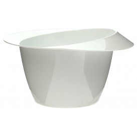 Plastic Tasting Bowl Hat Design PS "York" White 60ml (24 Units) 