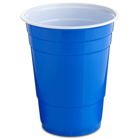 Plastic Cup PS Blue American Party 550ml (25 Units)
