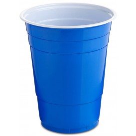 Plastic Cup PS Blue American Party 550ml (400 Units)