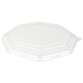 Plastic Lid PET for Container Hexagon Shape 23x23cm (50 Units)