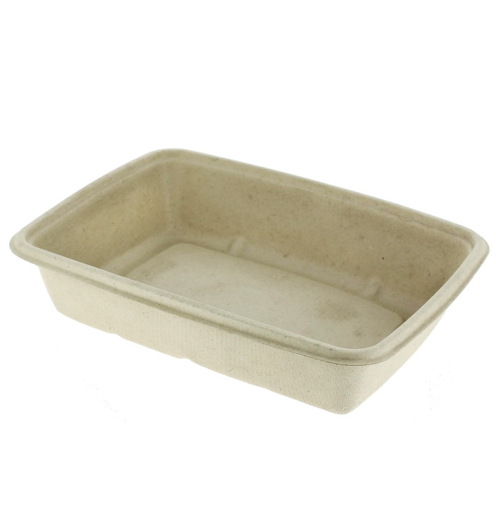 Sugarcane Container PLA Laminated 825ml 21x16x5cm (300 Units) Sugarcane Container PLA Laminated 825ml 21x16x5cm (300 Units)