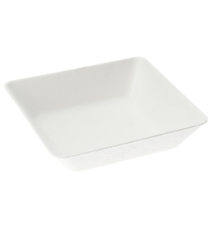 Sugarcane Mini Plate Deep White 6,5x6,5 cm (600 Units) Sugarcane Mini Plate Deep White 6,5x6,5 cm (600 Units)
