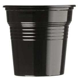 Plastic Shot PS Black 80ml Ø5,7cm (50 Units)