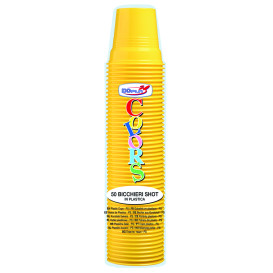 Plastic Shot PS Yellow 80ml Ø5,7cm (1500 Units)