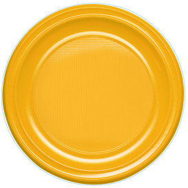 Plastic Plate PS Flat Mango 22 cm (30 Units) 