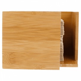 Bamboo Napkin Holder 13,5x13,5x10cm (12 Units)