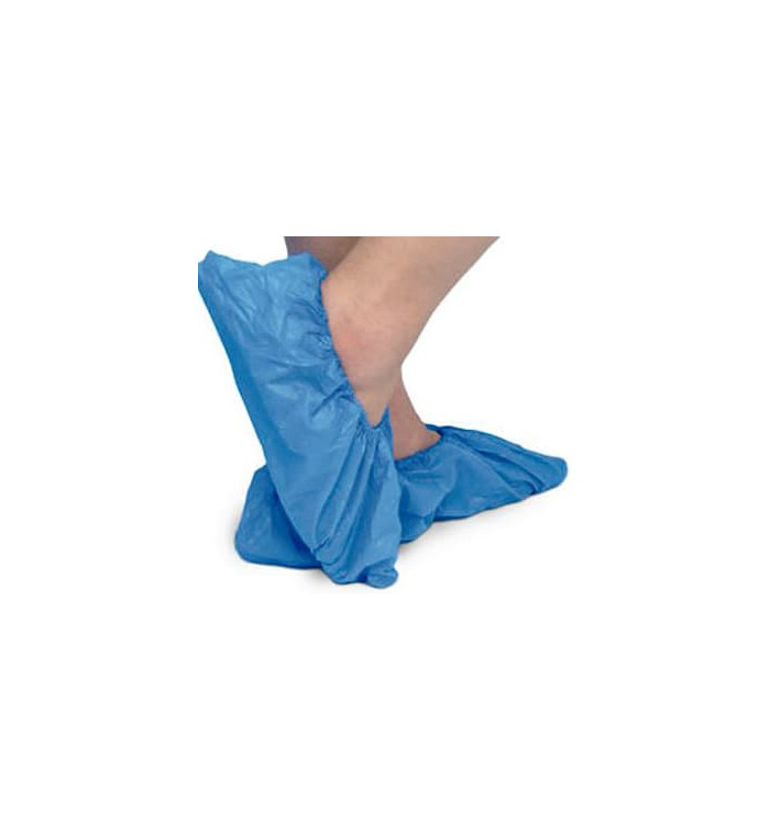 Disposable Plastic Shoe Covers with Reinforce Sole TST PP CPE Blue (50 Units) Disposable Plastic Shoe Covers with Reinforce Sole TST PP CPE Blue (50 Units)