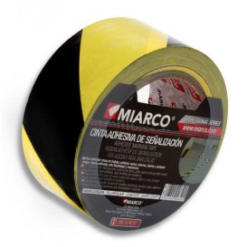 Adhesive Safety Tape Roll Yellow/Black 5cmx33m (1 Unit) 