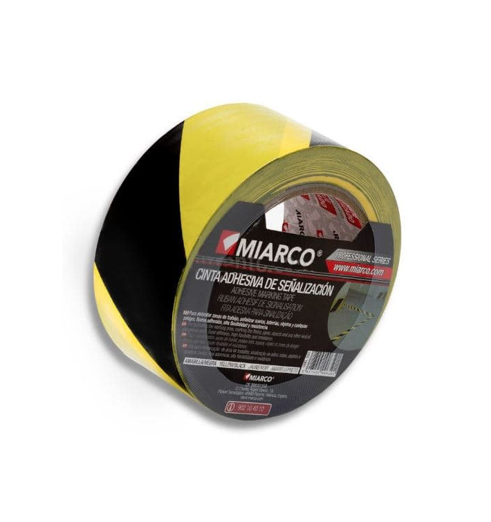 Adhesive Safety Tape Roll Yellow/Black 5cmx33m (1 Unit) Adhesive Safety Tape Roll Yellow/Black 5cmx33m (1 Unit)