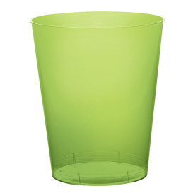 Plastic Cup PS "Moon" Lime Green Clear 350ml (20 Units) 