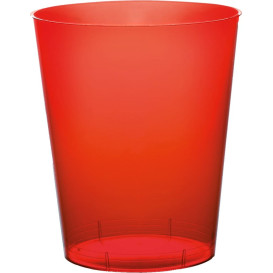 Plastic Cup PS "Moon" Red Clear 350ml (400 Units)