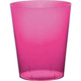 Plastic Cup PS "Moon" Fuchsia Clear 350ml (400 Units)