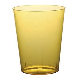 Plastic Cup PS "Moon" Yellow Clear 350ml (400 Units)