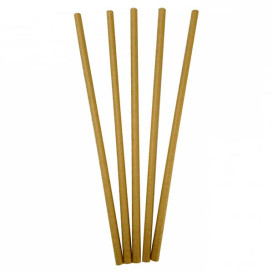 Paper Straw Straight Kraft Ø0,6cm 20cm (6000 Units)