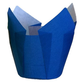 Cupcake Liner Tulip shape Blue Ø5x5/8cm (2000 Units)