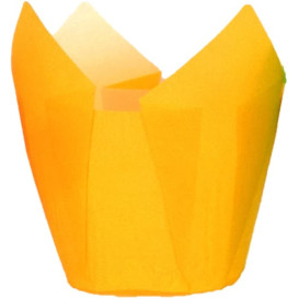 Cupcake Liner Tulip shape Yellow Ø5x4,2/7,2cm (2160 Units)