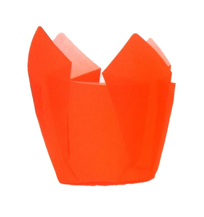 Cupcake Liner Tulip shape Orange Ø5x5/8cm (125 Units) Cupcake Liner Tulip shape Orange Ø5x5/8cm (125 Units)