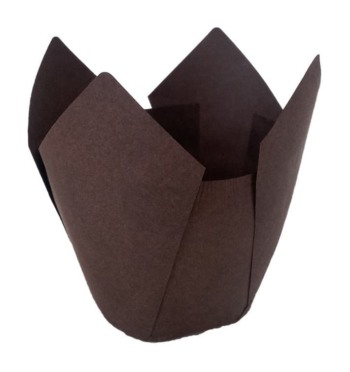 Cupcake Liner Tulip shape Brown Ø5x5/8cm (2000 Units) Cupcake Liner Tulip shape Brown Ø5x5/8cm (2000 Units)