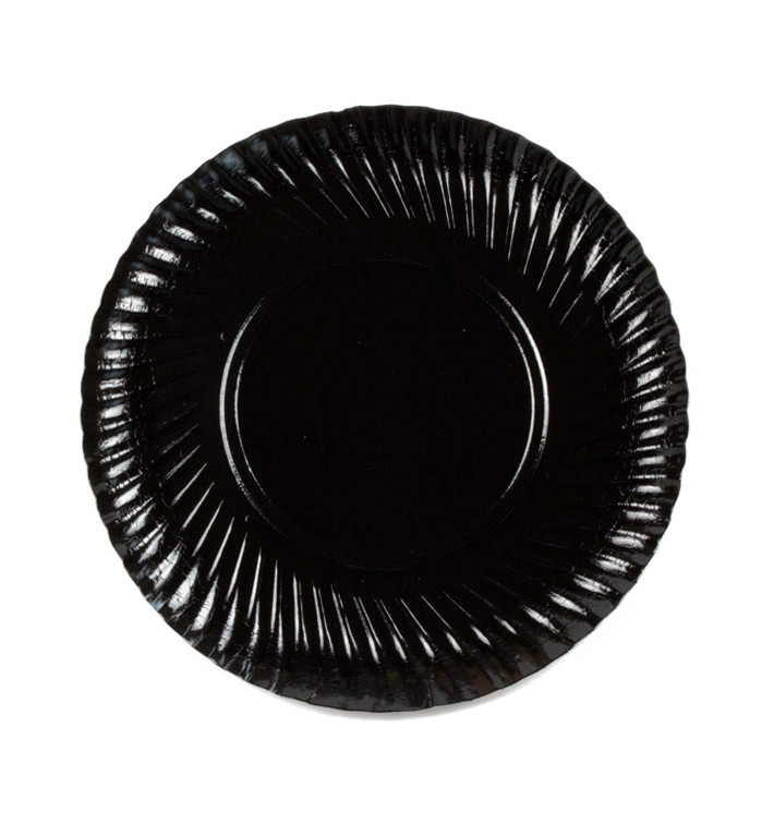 Paper Plate Round Shape Black 25cm (500 Units) Paper Plate Round Shape Black 25cm (500 Units)