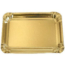 Paper Tray Rectangular shape Gold 12x19 cm (100 Units) 