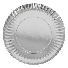 Paper Plate Round Shape Silver 10cm (2.500 Units)