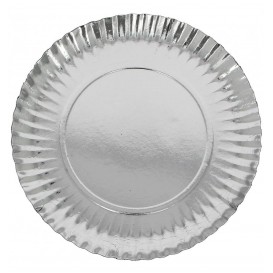 Paper Plate Round Shape Silver 38cm (250 Units)