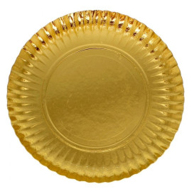 Paper Plate Round Shape Gold 10cm (2.500 Units)