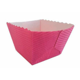 Paper Baking Mold Square Shape Violet Ø4,2x3,7 cm (75 Units)  