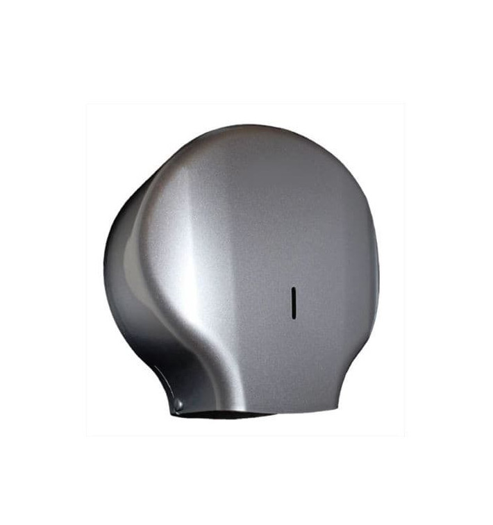 Plastic Paper Roll Dispenser 300m ABS Silver (1 Unit) Plastic Paper Roll Dispenser 300m ABS Silver (1 Unit)