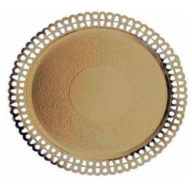 Paper Plate Round Shape Doilie Gold 3,10cm (200 Units)
