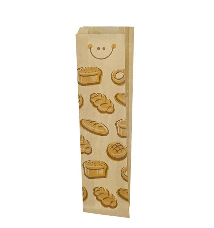 Paper Food Bag "Panes" 9+5x50cm (125 Units) 
