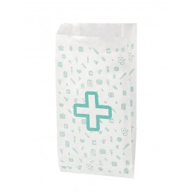 Paper Bag Pharmacy White 14+7x24cm (125 Units) 