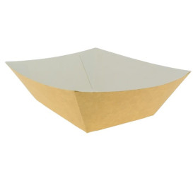 Paper Food Boat Tray Kraft 525ml 12,2x8x5,5cm (25 Units)