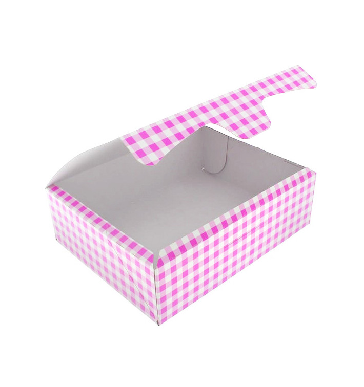 Paper Bakery Box Pink 18,2x13,6x5,2cm 500g (25 Units) Paper Bakery Box Pink 18,2x13,6x5,2cm 500g (25 Units)