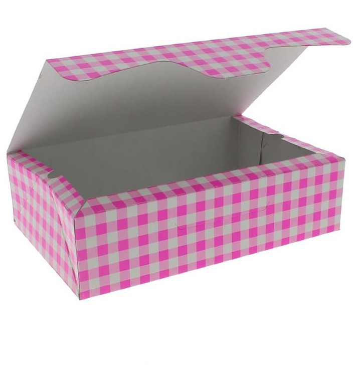 Paper Bakery Box Pink 17,5x11,5x4,7cm 250g (360 Units) Paper Bakery Box Pink 17,5x11,5x4,7cm 250g (360 Units)