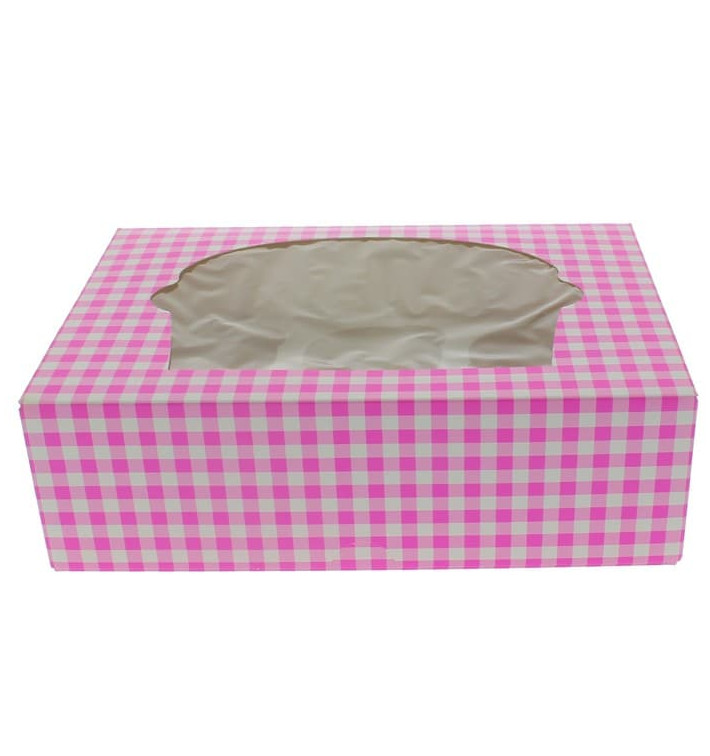 Paper Cupcake Box 6 Slot Pink 24,3x16,5x7,5cm (20 Units) Paper Cupcake Box 6 Slot Pink 24,3x16,5x7,5cm (20 Units)