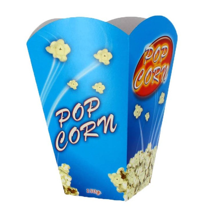 Paper Popcorn Box Large Size 150gr 8,7x13x20,3cm (250 Units)