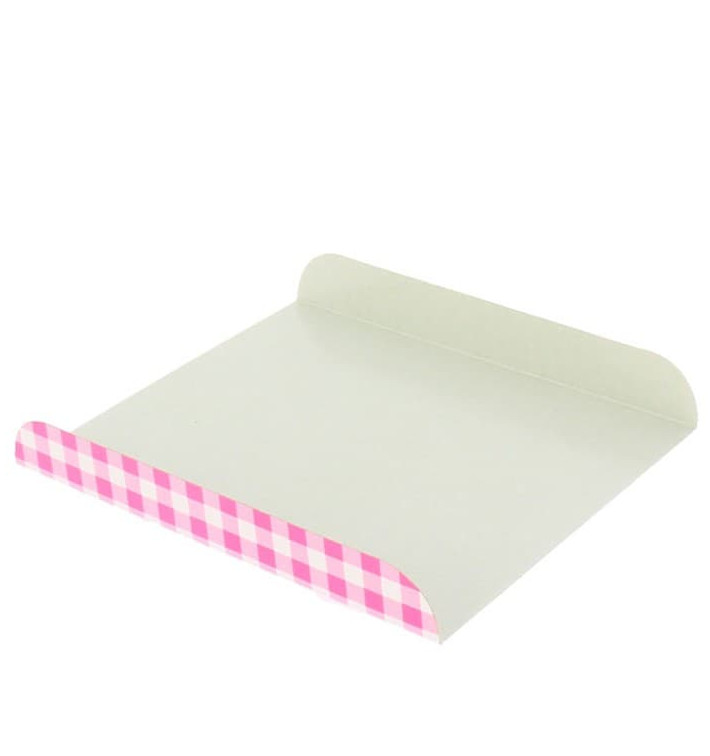 Paper Tray Waffles Pink 15x13cm (100 Units) Paper Tray Waffles Pink 15x13cm (100 Units)