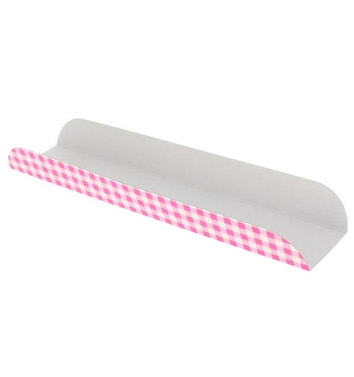 Paper Tray Waffle Opened Pink 30x6,1x3,2cm (1000 Units) Paper Tray Waffle Opened Pink 30x6,1x3,2cm (1000 Units)