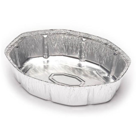 Foil Pan for Roast Chicken Oval Shape 1900ml (125 Units)  